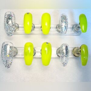 Neon lights gel pressons